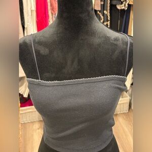 Abercrombie and Fitch Navy Cropped Ribbed Women's Top size Small